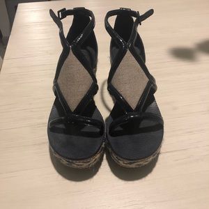 Tory Burch 8.5 Navy Wedges